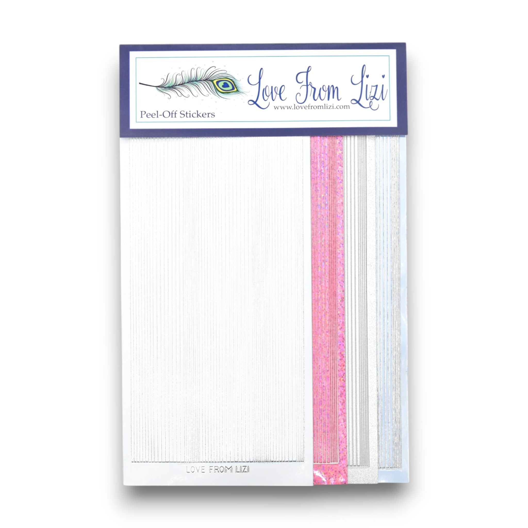 The Crystal Slipper - Pin Stripe Peel-Off 4 Pack